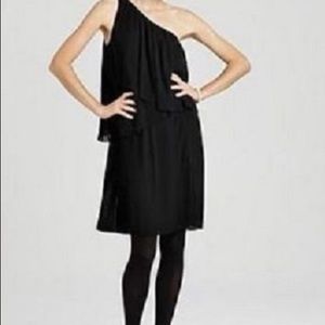 One-Shoulder Black Cocktail Dress